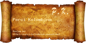 Perci Kolombina névjegykártya